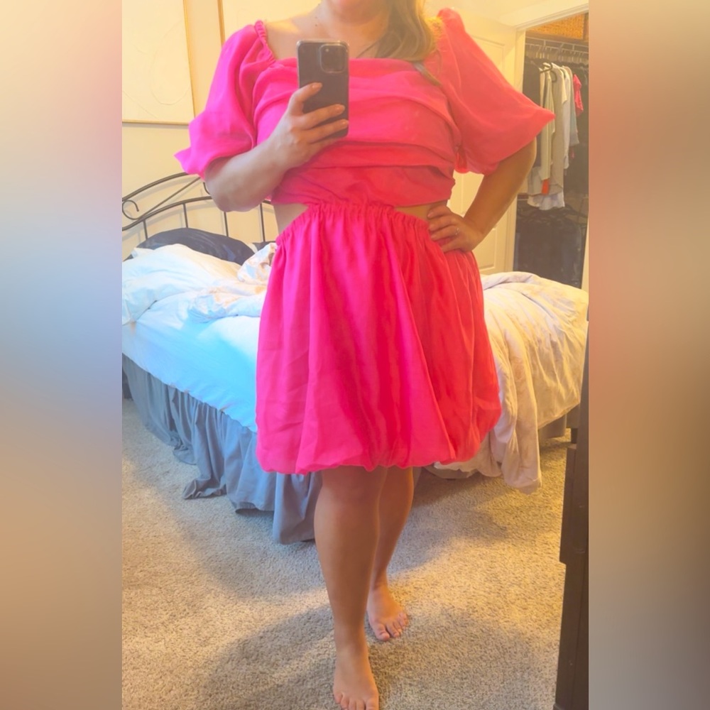 Size 2X hot pink target dress with side cutouts